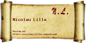 Nicolau Lilla névjegykártya